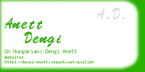 anett dengi business card
